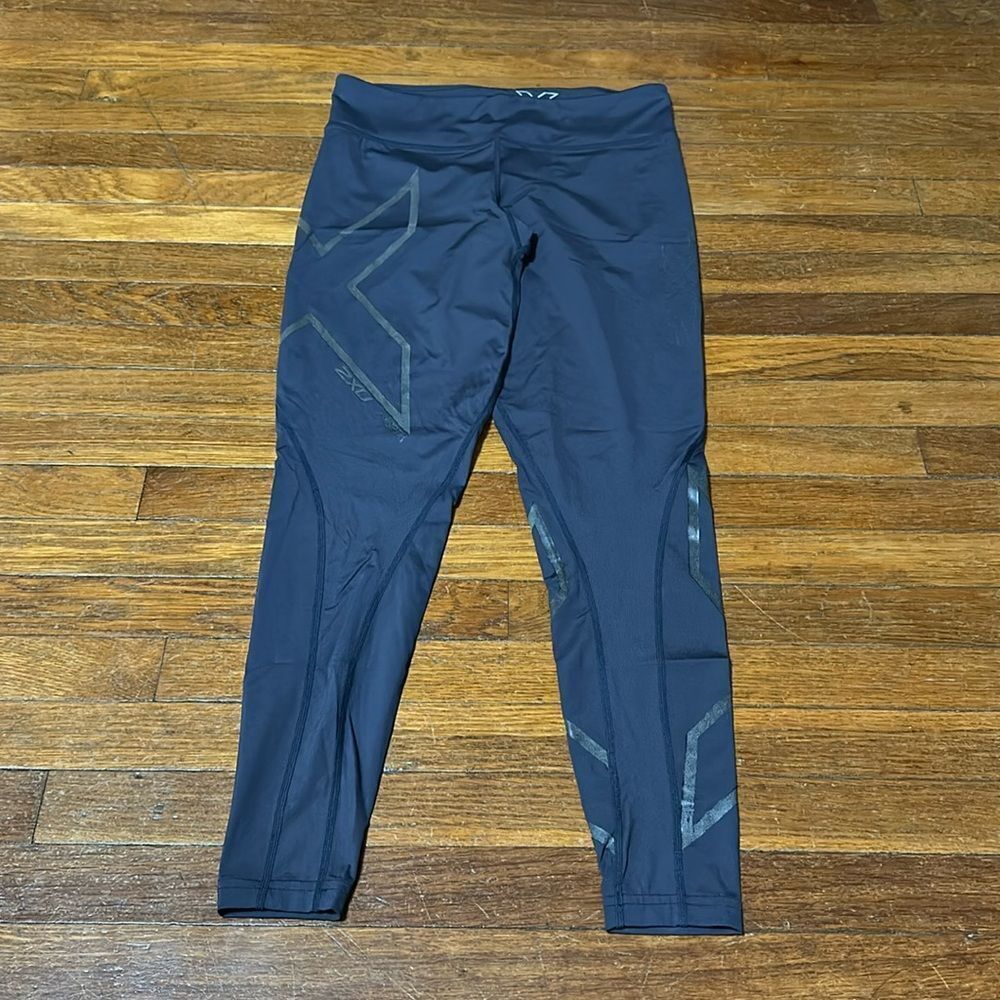 2XU Women’s High Compression Midrise Leggings, Cropped, Sz Lg